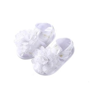 Baby Girl Summer Sandals Flower Toddler Infant Round Stopa Sofe Sole Crib Prewalker 240425