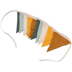 Party -Dekoration Bunting Hochzeit Banner Latte hängende Girlande Baumwolldreieck Flaggen Baby