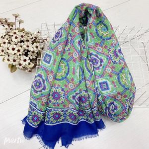 Femme Spring Bohemian Tassel Print 큰 스카프 반다 인디 안 무슬림 히잡 스카프 스카프 헤드 액세서리 판초 및 케이프 240416