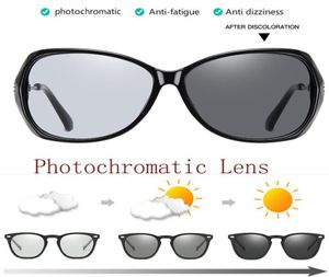 Kadınlar büyük boy polarize pokromatik güneş gözlükleri erkek pilot siyah pembe mor kahverengi değişim renk geçişi bukalemun lens7805113