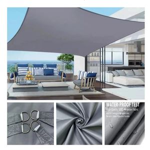 Sunshade Sail Outdoor Rectangular Canopy Waterproof Snow proof Garden Swimming Pool Sail Sunshade Car Terrace Canvas Sunshade 240419