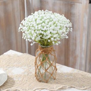 Decorative Flowers 5/10pcs White Babys Breath Artificial Fake Gypsophila DIY Floral Bouquets Arrangement Wedding Home Decor