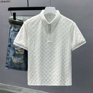 Designer Fashion Top High Quality Business Clothing Embroidered Collar Details Short Sleeve Mens