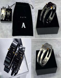 Hip Hop Fashion Rollercoaster Track Alyx Aluminium Alloy Bracelet Women Men Unisex Couples Alyx Jewelry Bangles with Bag and Box Q5822025