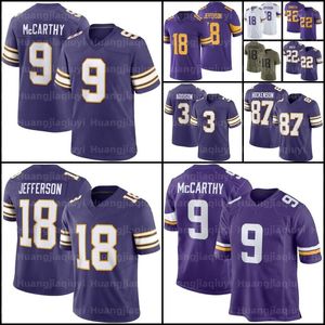 Addison 18 Justin Jefferson 9 J.J. McCarthy TJ Hockenson Futbol Forması Harrison Smith Danielle Hunter KJ Osborn Mekhi Blackmon CJ Ham Randy Moss Turner