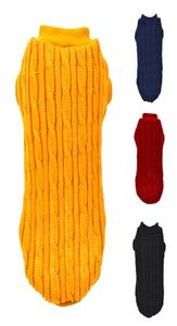 Klassischer Hund Sweater Einfacher Festkörperelastizität Strickpullover für mittlere und große Haustiere liefert Hundezubehör7018441