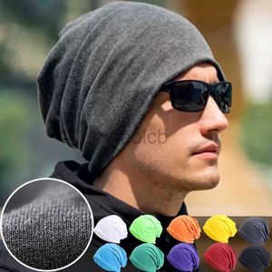 Beanie/Skull Caps Winter Bonnet Hat For Mens Women Fashion Warm Solid Color Skallies Beanies Slouchy Beanie Hats Turban Hats Hip Hop Velvet Caps D240429