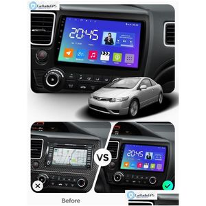 CAR DVD DVD Player Car Radio für Honda Civic 2008-2012 Touch SN Stereo Video o GPS Mtimedia BT 4G WiFi 10 Zoll Android Drop Lieferung A Dhnty