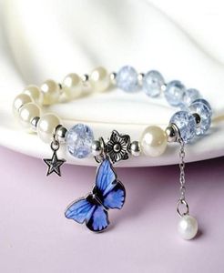 Charm Bracelets Pearl Crystal Spacer Beads Butterfly Starfish Animals Women Girls Sweet Wrist Chains Beaded Bracelet Jewlery Gift8750836