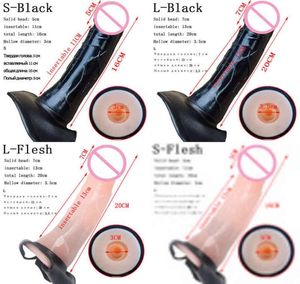 Nxy Dildos Hollow Strap on Dildo Realistic Sl Size Harness Sucti Cup Penis Artificial Sex Toys for Women Men Lesbian 12214340744