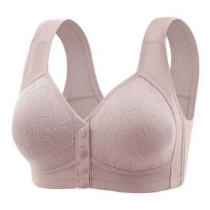 Bras New Pregnant Womens Front Open Button Breastfding Bra Womens Large Stl Ring Fr Soft and Traceless Thin Bra Tank Top Bra Y240426