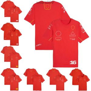 2024 F1 T-shirt Driver Formula 1 maschile da uomo Nuova stagione Red Team Uniform Abbigliamento abito da corsa Motorsport Jersey QL2L