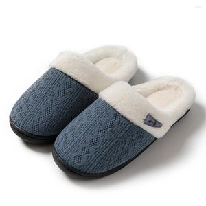 Casual Shoes Unisex Slip On Fuzzy House Slipper Winter Memory Foam Slippers Scuff Outdoor Indoor Warm Plush Bedroom Shoe With Faux Fur