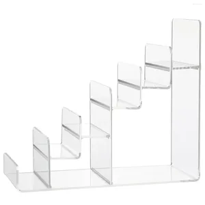 Jewelry Pouches Clear Acrylic Display Stand Glasses Shelf Multi-Layer Wallet Storage Rack Purse Holder Desktop Makeup Organizer