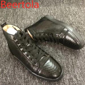 Sapatos casuais 2024 Beertola Serpentine Men's Sneakers Lace Up top top top size sports sports walk homem festa preto cor preta cor