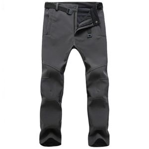 Softshell Pantolon Kalın Sıcak Kış Pantolon Erkekler Pleece Pants Su Geçirmez Rüzgar Geçirmez Out Giyim Taktik Termal Ücretsiz Kargo 234t