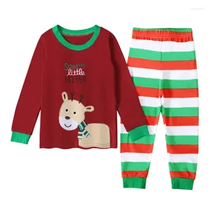 Комплекты одежды 2-7Y Рождественская детская детская одежда набор мультипликационных топов.