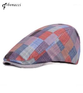 SBOY HATS FIBONACCI VINTAGE BERET MEN WOMWN HAT COTTON PATCHWORK FLATCAP CAP19590460