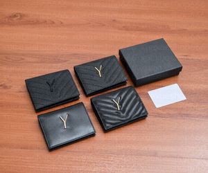 Дизайнерские сумки сочетание коротких кошелька металлические буквы Y Hasp Кошельки классическая марка