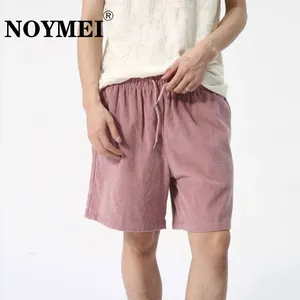 Shorts maschile Noymei Fashion 2024 Summer Solid Color Simple Strazing Casual Casual All-Match Tempement Pants Pink WA4406