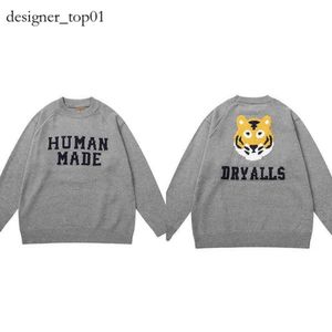 Human Made Brand Designer Hoodie Men's Sweaters Overdimensionerade Human Make Sweaters Men's Women's 1 1 Rabbit Jacquard Wool Sticked Pullovers Human Made Hoodie 6895