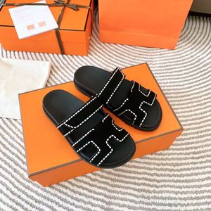 slipper designer slippers mens slide women sandals metal letters slides high quality shoes outdoor fashion couples flat bottom slipper summer beach shoe good