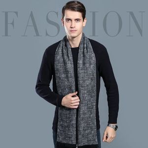 Designer Brand Plaid Mens Cashmere Scarf Winter Warm Scarves Shawls Casual Business Long Wraps Pashmina Christmas Gift for Man 240430