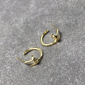 Gold Designer 18K Rose gold Titanium Earrings for Women branded Sterling Silver letter logo engrave earrings Love girls wedding jewelry wholesale Wedding Party