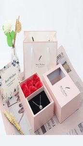 Rose Space Rose Gift Propor Jewelry Box Flowers Artificial São para o Dia dos Namorados Festa de Natal Decoração Girl Gifts4615706