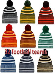 Hat Factory Direttamente nuovo Arrivo BEARI SADINE HATS American Football 32 Squadre Sport inverno Side Line Caps Beanie Knitted4168217