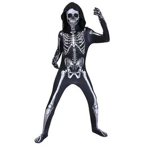 Halloween Carnival Scary Skull Cosplay Skeleton Kostium kombinezonu dla dzieci dorosłych