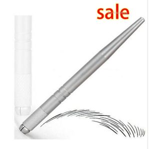 100pcs Silver Professional Pen de maquiagem permanente 3D Bordado manual de maquiagem Microblade de sobrancelha de caneta 6699241