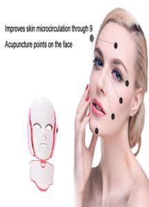 7 Cores Máscara facial LED para rejuvenescimento da pele ACE Remoção PDT Poterapia Face e pescoço com microcurrent9740429