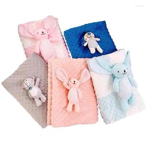 Одеяла Мвомочисленная точка мягкое детское одеяло с игрушками двойное слое