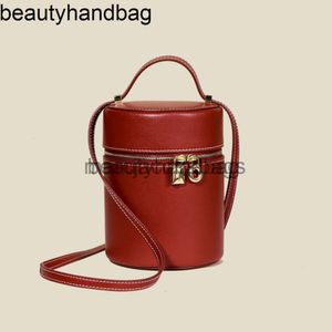 Loro Piano LP Lorospianasl LP19 Ny Autumnwinter Bag väska 2024 Kvinnor Äkta läder Crossbody Unique Design Water Bucket Casual Matching Handbag for Women High Qua