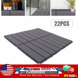 Halılar 22pcs güverte veranda fayans birbirine kenetlenen döşeme taşıyıcılar fayans açık 12''x 12 ''