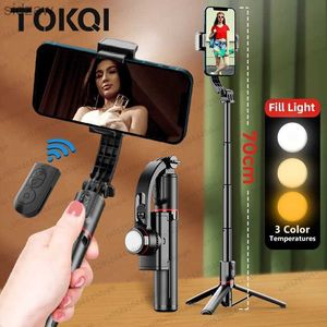 Selfie Monopods Universal Joint Selfie Stick com controle remoto preenchimento de luz estabilizadora adequada para o tripé de atualização de telefone adequado para samsung iphone 13 wx