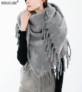 NDUCJSI Long Scarves Cashmere Shawls Women Winter Wrap Square Scarf Wide Warm Star Cape Blankets Tassel Holiday Gifts 140140CM3350650