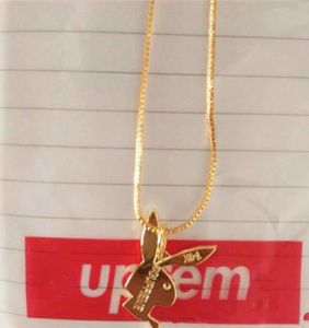 Designer Rabbit Long Necklace For Men and Women 14k Gold Plated Necklace Hiphop Brand Charm Chain Hip Hop Jewelry Christmas Gifts6654886