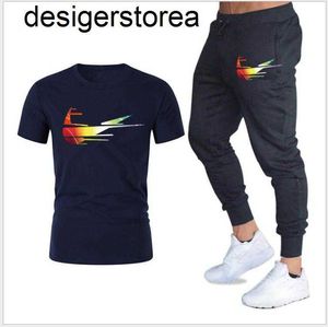 Mens Designer Tracksuit Sportswear Set Rands 2024 Summer Casual Breattable T-Shirts + Shorts Men S Clothing 2 Piece Set Sportsuits