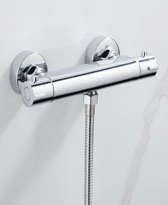 Termostat duscharmatur baddusch kran kontrollventil väggmonterad blandare kran temperatur tvilling utlopp badrum sets2774396