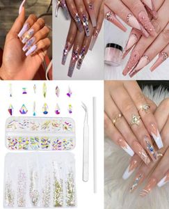 Multi Shapes Crystal Rhinestone Flatback Uil Art Decoração de manicure conjunto de ferramentas de unhas chiodo Nails sticke2538579