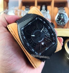 Edizione V45 Vanguard 3D stereoscopico Digital Luminus Date Dial Case Black Steel Case Automatico Mano Meccanico Watch Stra9450757