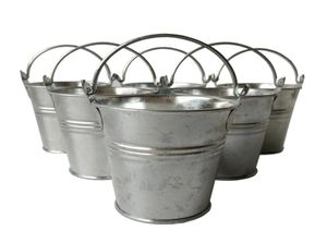 D7xH7CM Iron Flower Pots for small plant Mini Buckets Tin Pails Small Succulents Wedding Cupcake4636970