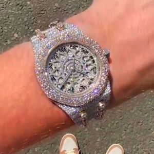 Helt ny High Iced Out Mossanite Watch Colorless Diamond Watch for Men Best Quality grossistpris