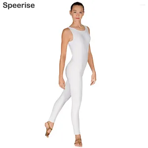 Stage Wear Women Spandex Nylon Ballet Tank Unitard Bodysuit Sleeveless One Piece Jumpsuit For Adult Black Gymnastics Dance Costumes