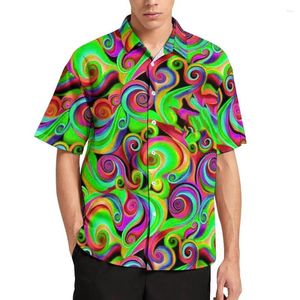 Men's Casual Shirts 3D Colorful High-definition Printed Short Sleeved In Large Sizes And Versatile Trends