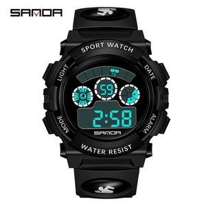 SANDA Orologi per bambini Sport all'aria aperta Cronometro luminoso Data Settimana Allarme Orologio per bambini Orologio impermeabile per ragazze e ragazzi273f