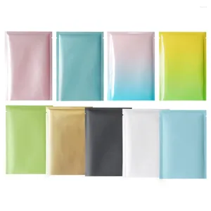 Sacos de armazenamento 1000pcs Doypack Food Gift Candy Snack Reciclável Bolsas Coloridas Rasgo Notch Alumínio Aberto Top Impermeável Saco À Prova de Poeira