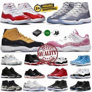 Jumpman 11 11S Low Low Cherry DMP Cool Gray 25th Anniversary Red Cement Gray Concord Basketball Shoes Men Women J11S Sneakers Shoes Batheries with Box Size 36-47